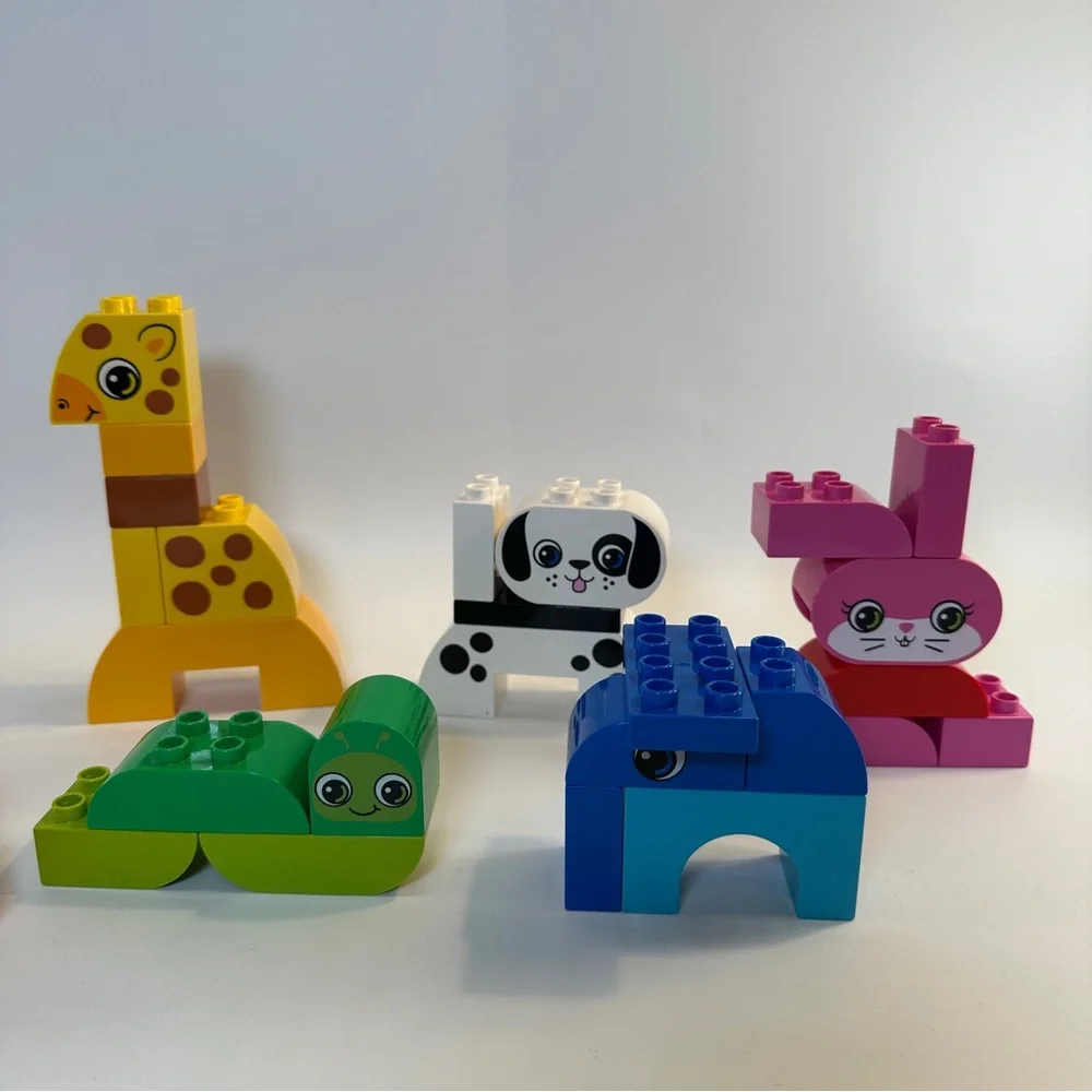 Lego Duplo‎ Lot of 9 Block Animals - 2 Sets - Creative Animals + Peekaboo Jungle